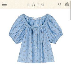 DOEN Tennessee Top in “Sky Bouton de Rose”